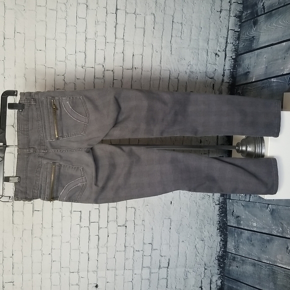 Ellemenno JRS SZ 5 Pants Gray Y2K Glen Check Plaid Zipper Pocket Ankle Length - Picture 5 of 14